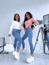 Blue denim pants without rips "WAVE" DJ2585